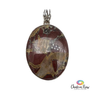 Brecciated Jasper Sterling Silver Pendant