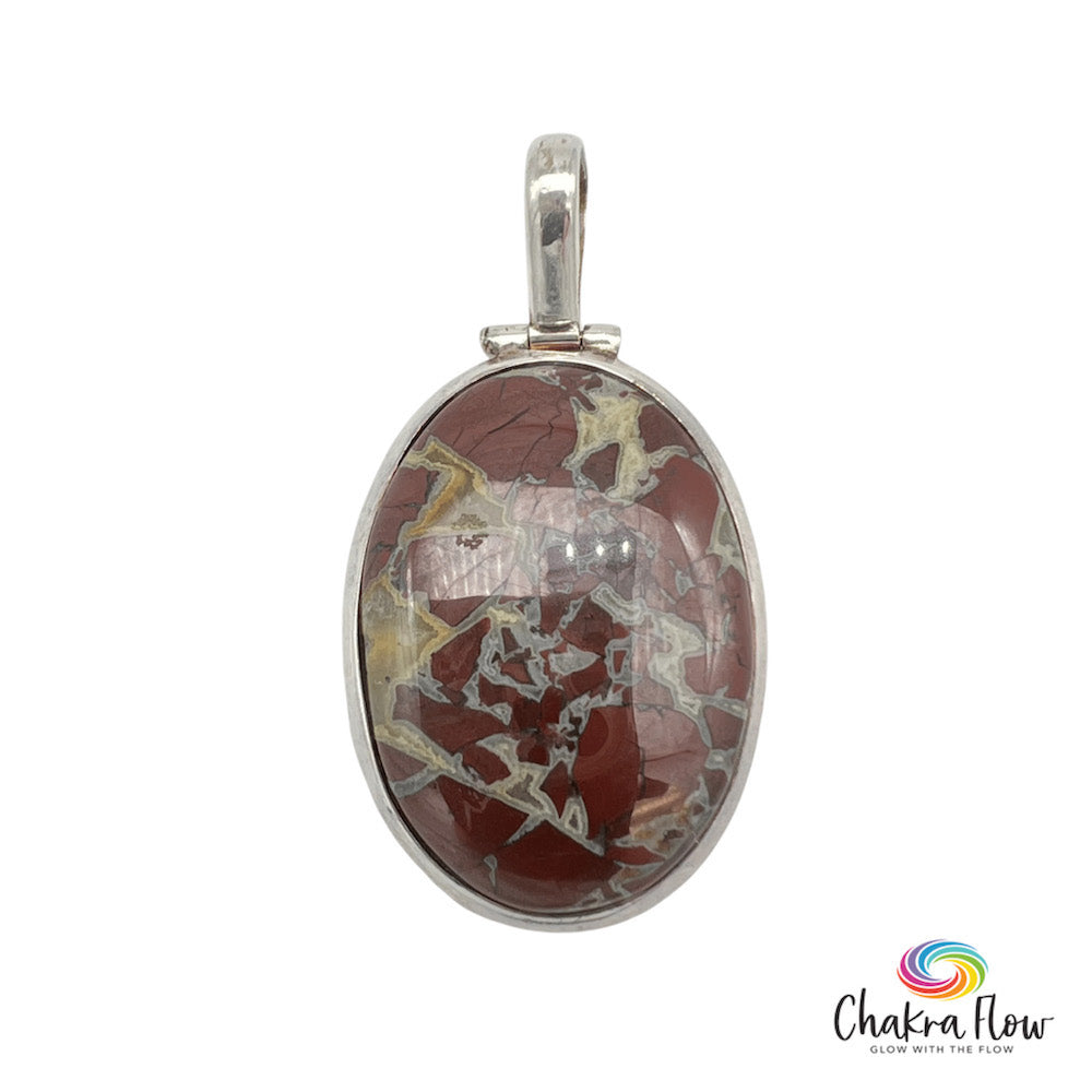 Brecciated Jasper Sterling Silver Pendant