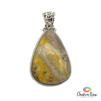 Bumblebee Jasper Sterling Silver Pendant