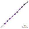 Cabochon Amethyst Sterling Silver Bracelet