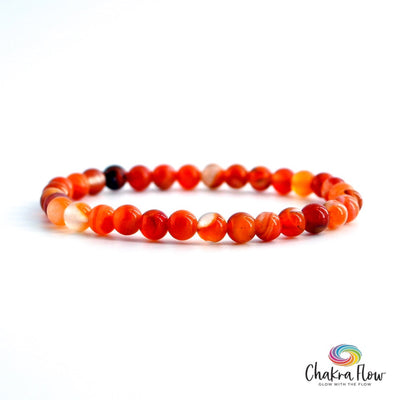 Carnelian Lace 6mm Bracelet