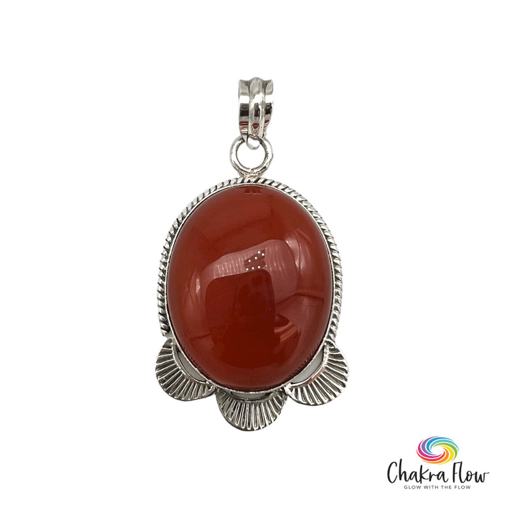 Carnelian Sterling Silver Pendant