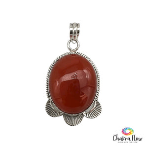 Carnelian Sterling Silver Pendant