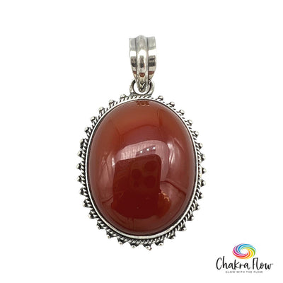 Carnelian Sterling Silver Pendant