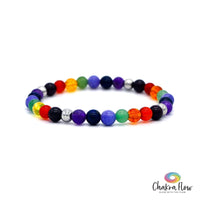 Chakra Metal Spacer Bracelet 6mm