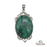 Chrysocolla Sterling Silver Pendant