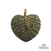 Dark Green Lava Heart Diffuser Pendant
