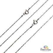 Faceted Ball Sterling Silver Chain