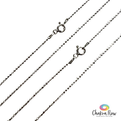 Faceted Ball Sterling Silver Chain