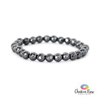 Faceted Hematite 8mm Bracelet