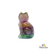 Gemstone Cat Figurine 1.25"