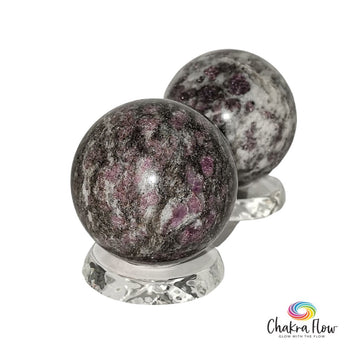 Garnet In Astrophyllite Sphere