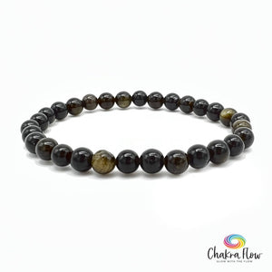 Gold Sheen Obsidian Bracelet 6mm