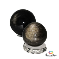 Gold Sheen Obsidian Spheres