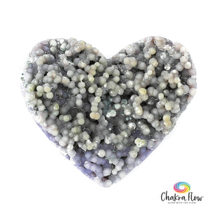 Extremely Rare Green and Lavender Grape Agate Heart