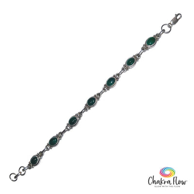 Green Onyx Sterling Silver Bracelet