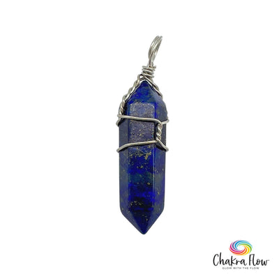 Lapis Lazuli Double Terminated Wire Wrapped Pendant