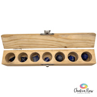 Lapis Lazuli Sacred Geometry Set in Wood Box