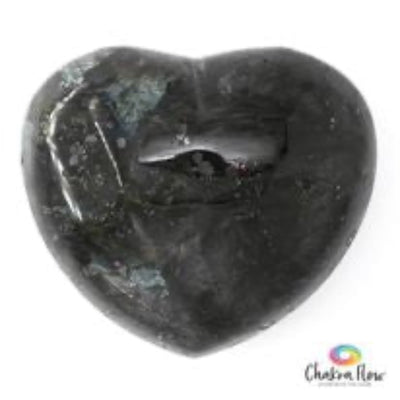Larvikite Heart Palm Stone
