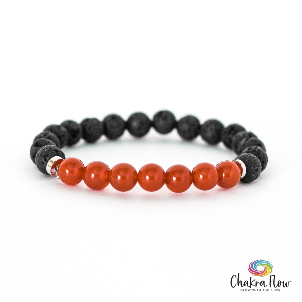 Carnelian 7 Diffuser Bracelet