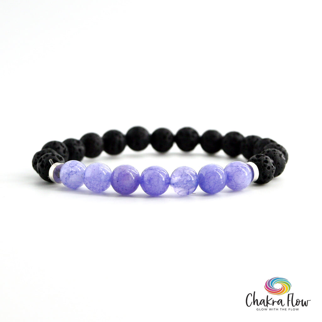 Lava 7 Iolite 8mm Bracelet