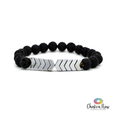 Hematite Arrow Diffuser Bracelet