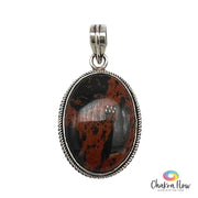 Mahogany Obsidian Sterling Silver Pendant