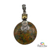 Mariam Jasper and Citrine Sterling Silver Pendant