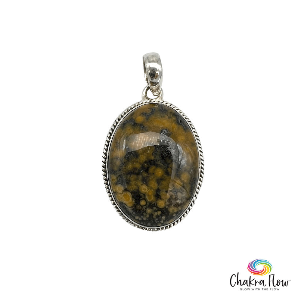 Ocean Jasper Sterling Silver Pendant