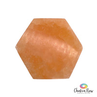 Orange Selenite Octahedron Charging Plate