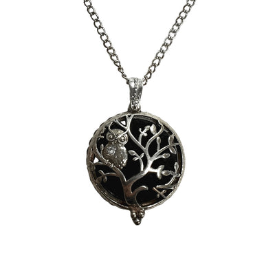 Owl Diffuser Pendant, Silver