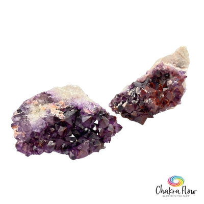 Red Capped Amethyst Clusters