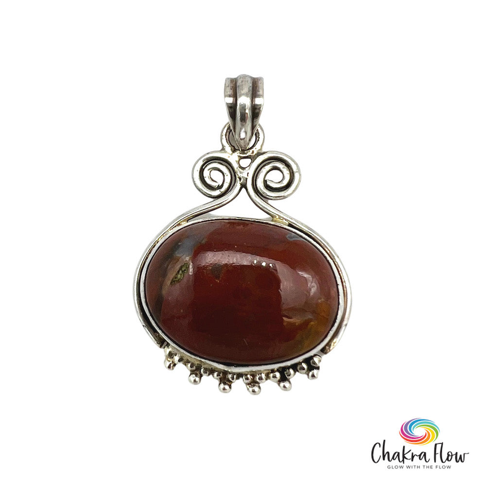 Red Jasper Sterling Silver Pendant