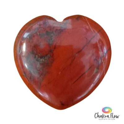 Red Jasper Heart Palm Stone