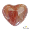 Red Petrified Wood Heart Palm Stone