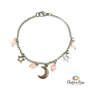 Rose Quartz Charm Bracelet