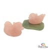 Rose Quartz Mandarin Ducks on Lilly Pad