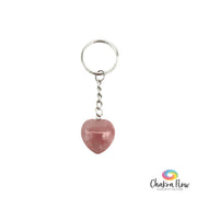 Rose Quartz Heart Keychain