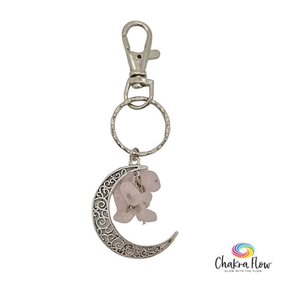 Rose Quartz Moon Charm