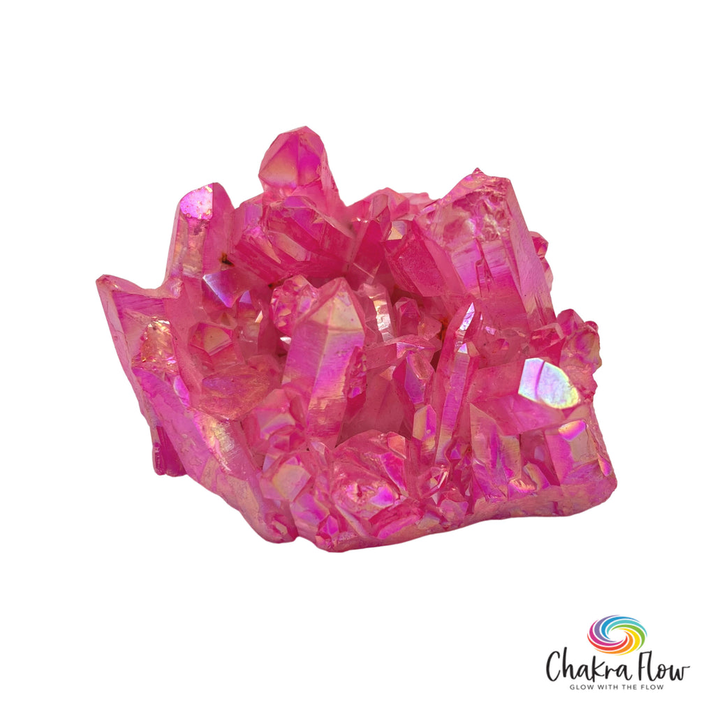 Rose Aura Quartz Cluster