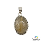 Rutilated Quartz Sterling Silver Pendant