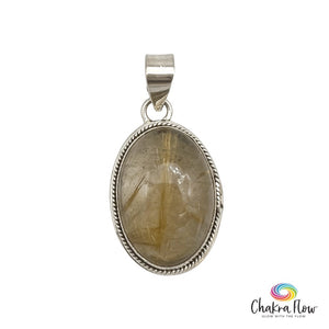 Rutilated Quartz Sterling Silver Pendant