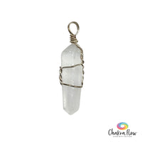 Selenite Double Terminated Wire Wrapped Pendant