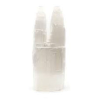 Selenite Double Tower Lamp