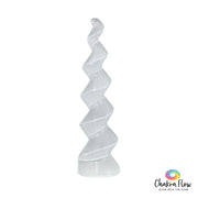 Selenite Swirl Tower 15cm