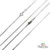 Snake Sterling Silver Chain Showing the Different Clasp