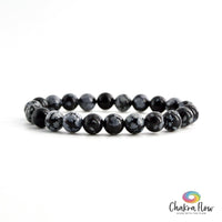 Snowflake Obsidian Bracelet 8mm