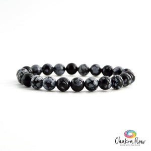 Snowflake Obsidian Bracelet 8mm