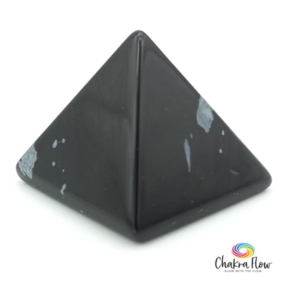 Snowflake Obsidian Pyramid