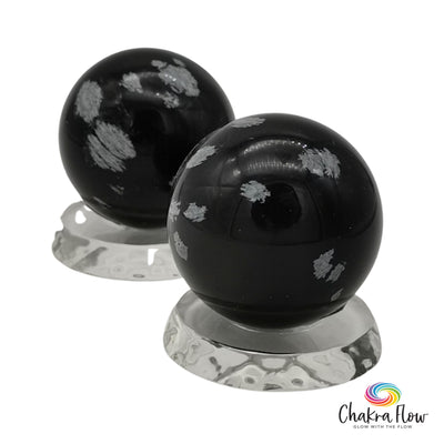 Snowflake Obsidian Sphere